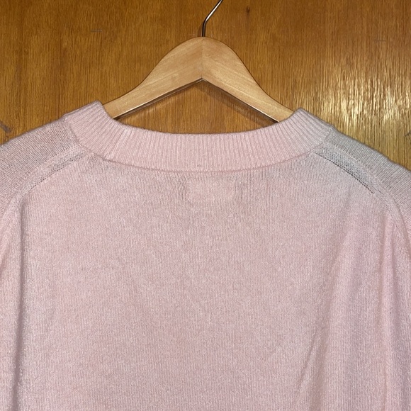•LOU & GREY•LIGHT PINK CREWNECK KNIT RIB HEM LINES WOOL BLEND SWEATER  MEDIUM - Picture 8 of 10